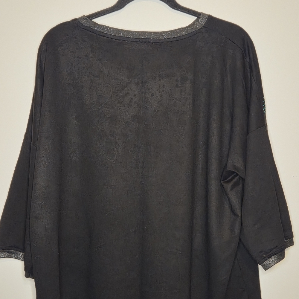 Queen Tina Plus Size 3 Rose Vine Embellished Sparkly Top Shoulder Accents - Picture 10 of 10